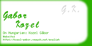 gabor kozel business card